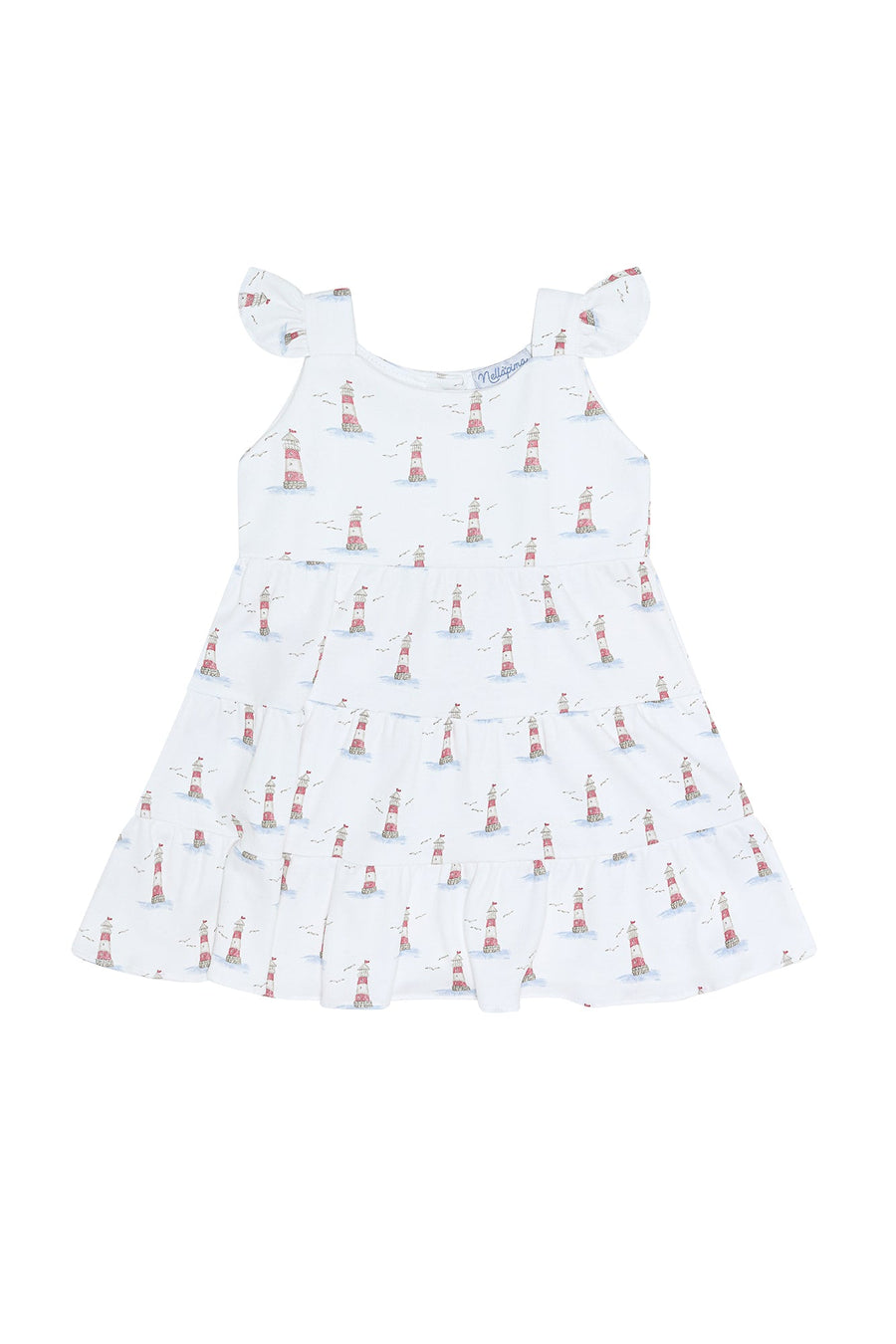 Lighthouse Print Ruffle Dress - Nellapima