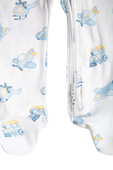 Mini Voyages Zipper Footie - Nellapima