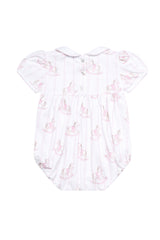 Pink Rocking Horse Smocked Bubble