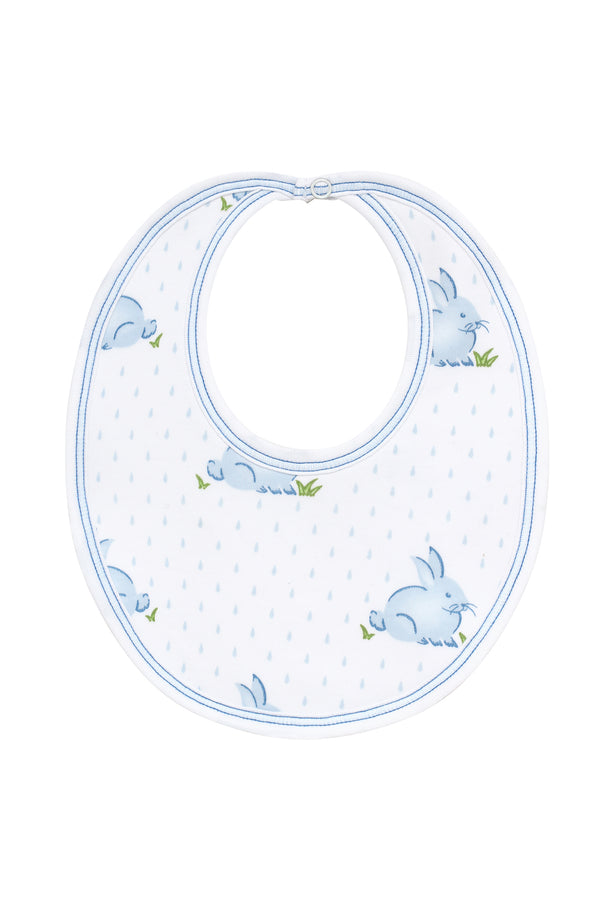 Blue Bunnies Baby Bib