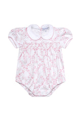 Pink Bears Trellace Smocked Bubble