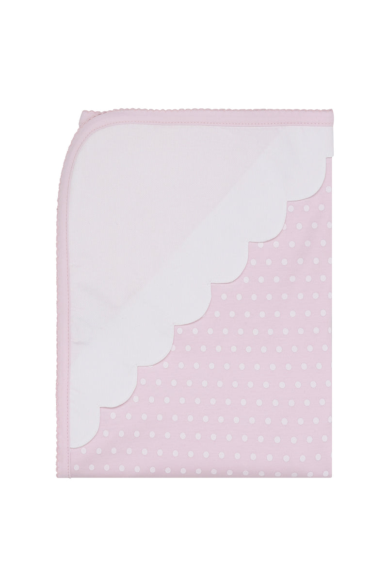 Pink Polka Dots Baby Blanket