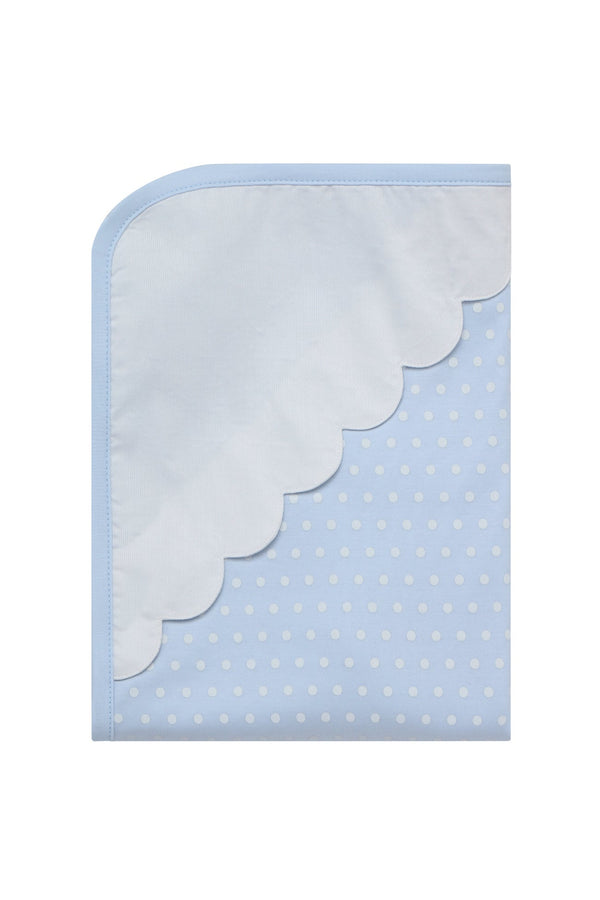 Blue Polka Dots Baby Blanket | Nella Pima