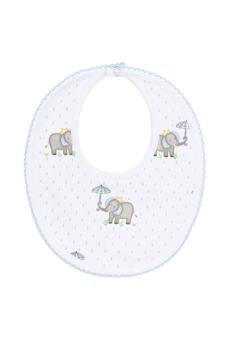 Blue Elephant Baby Bib