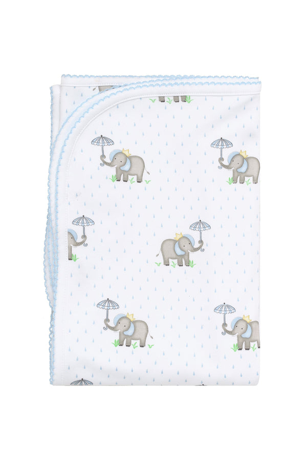 Blue Elephant Baby Blanket