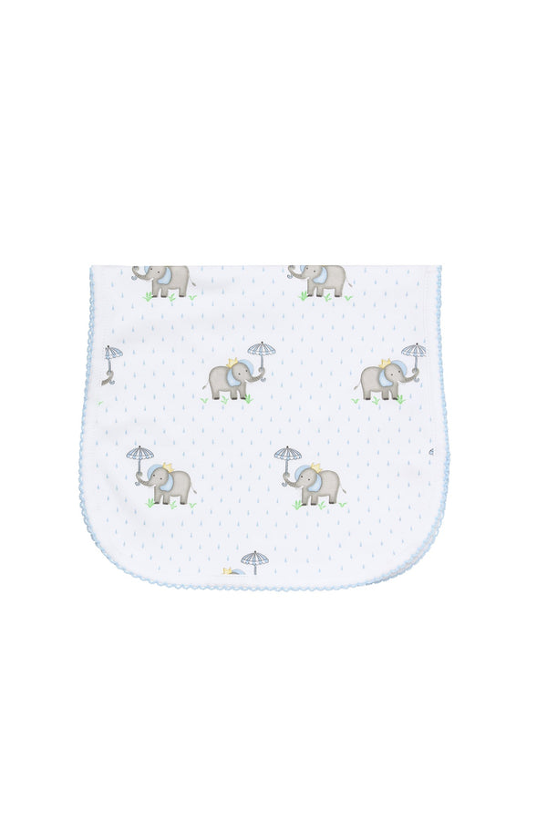 Blue Elephant Baby Burp Cloth