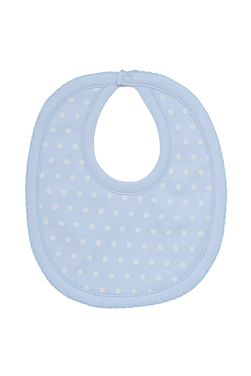 Blue Polka Dots Baby Bib