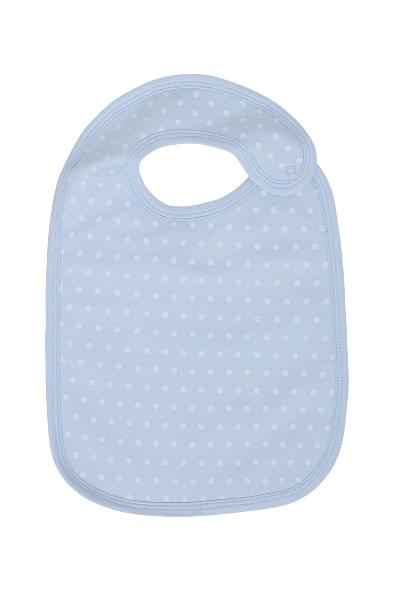 Blue Polka Dots Baby Feeding bib