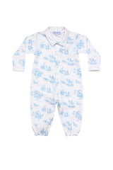 Blue Toile Baby Converter Gown