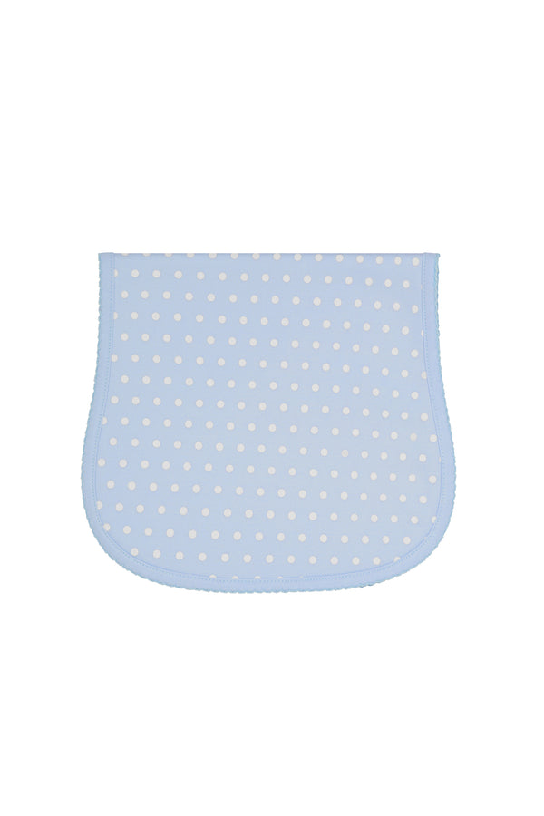 Blue Polka Dots Baby Burp Cloth