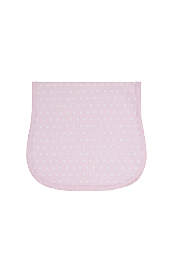 Pink Polka Dots Baby Burp Cloth