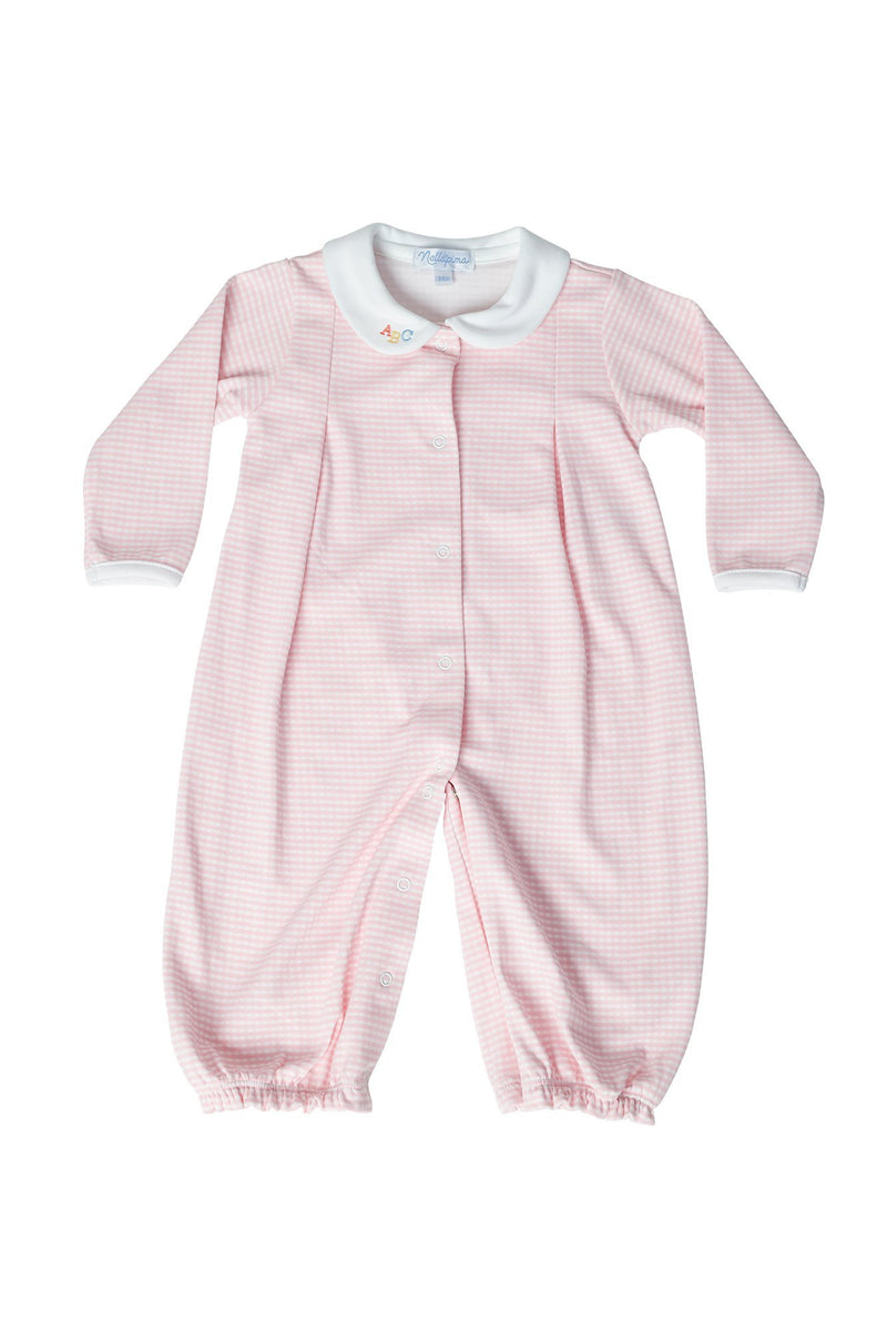 Pink Gingham ABC  Converter Gown