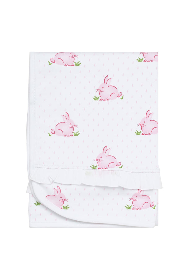 Pink Bunny Baby Blanket