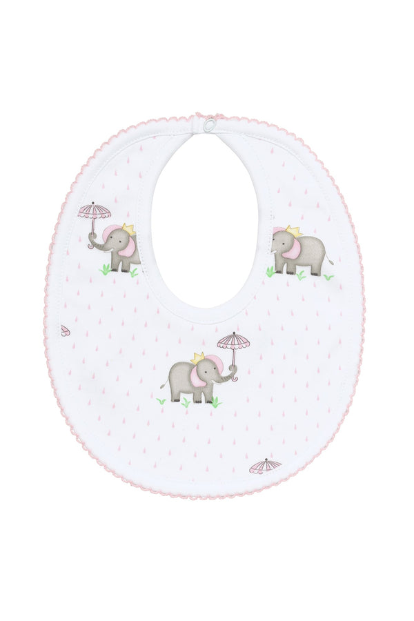 Pink Elephant Baby Bib