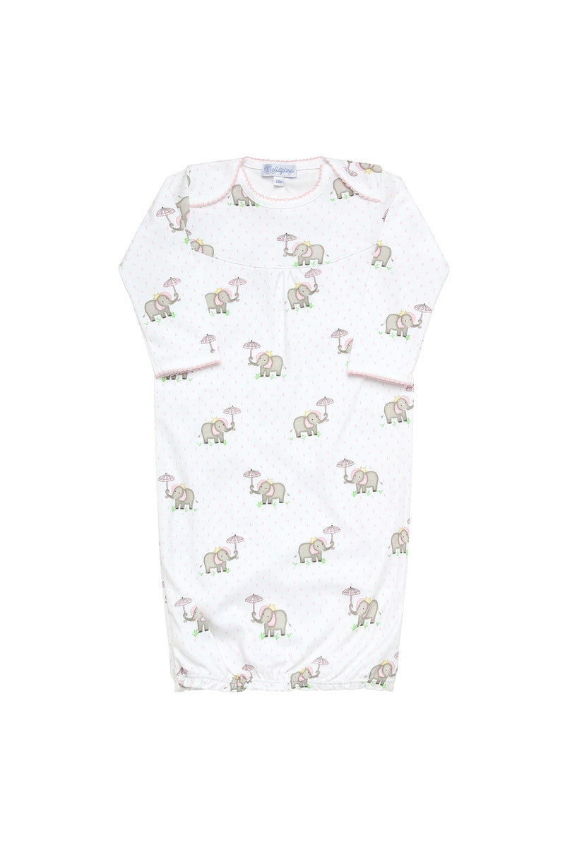 Pink Elephant Baby Gown 