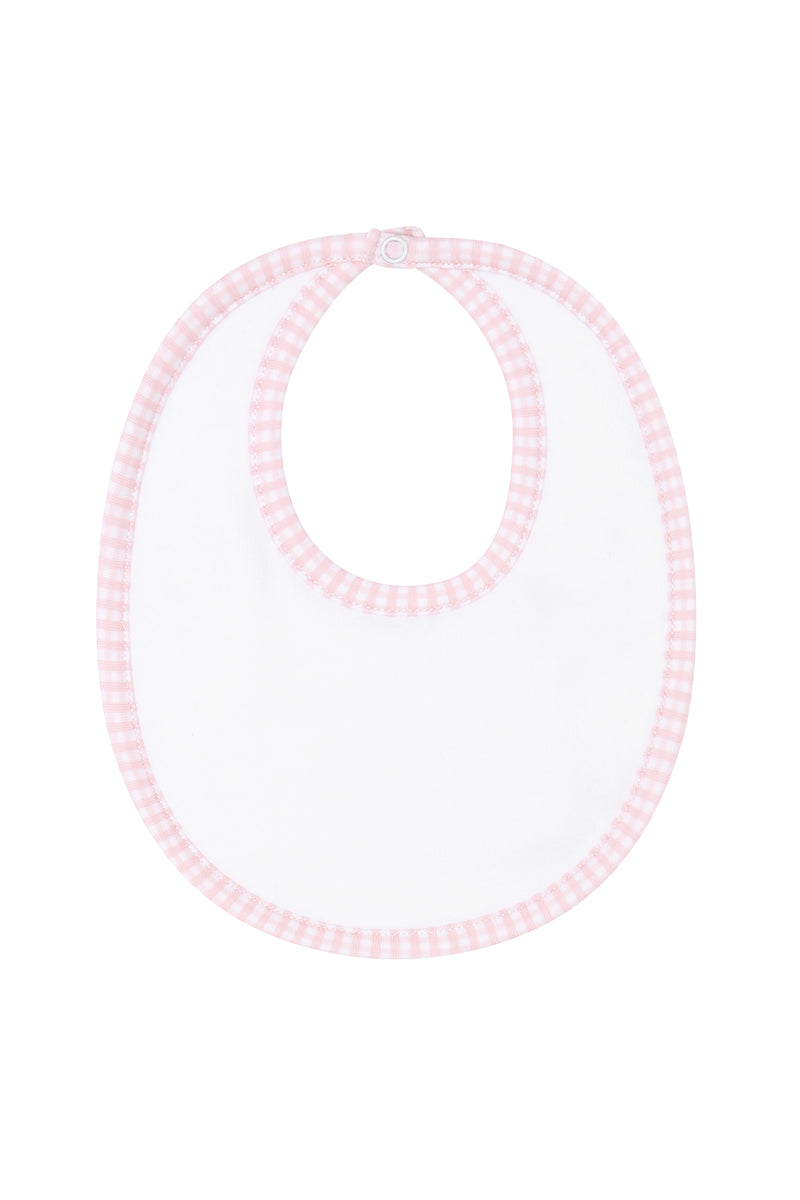 Pink Gingham Bib