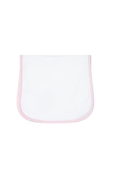 Pink Gingham Burp Cloth