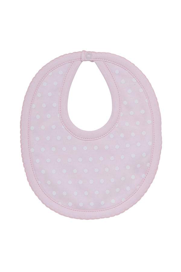 Pink Polka Dots Baby Bib