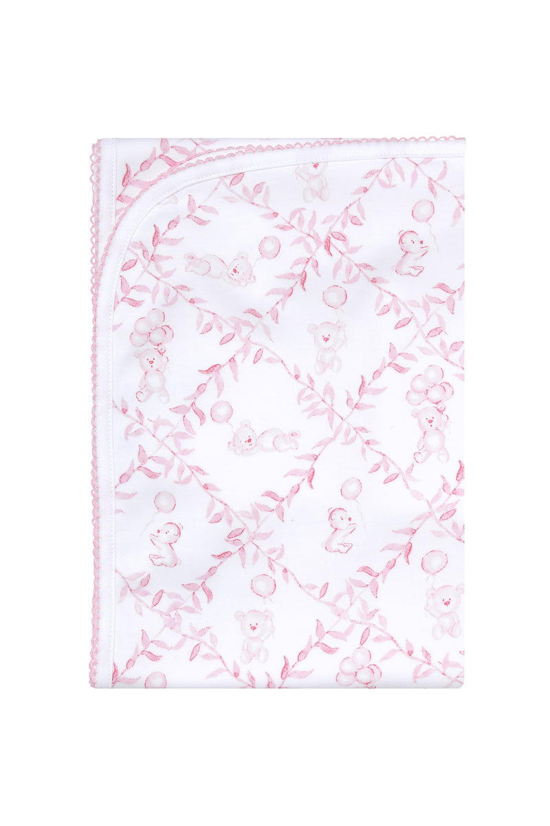 Pink Bears Trellace Blanket