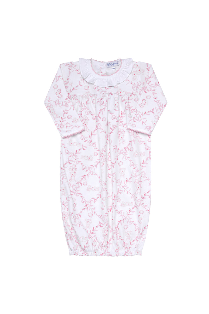 Pink Bears Trellace baby gown
