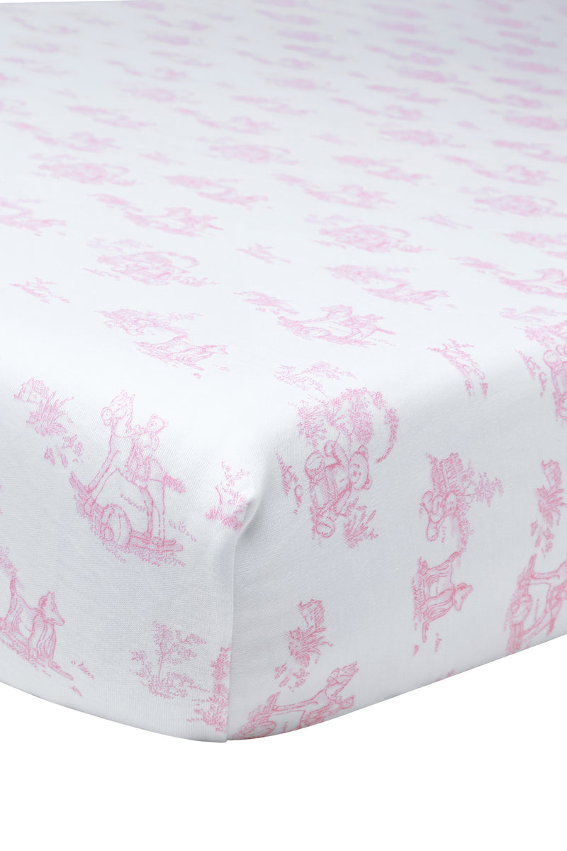 Pale pink crib sheet deals