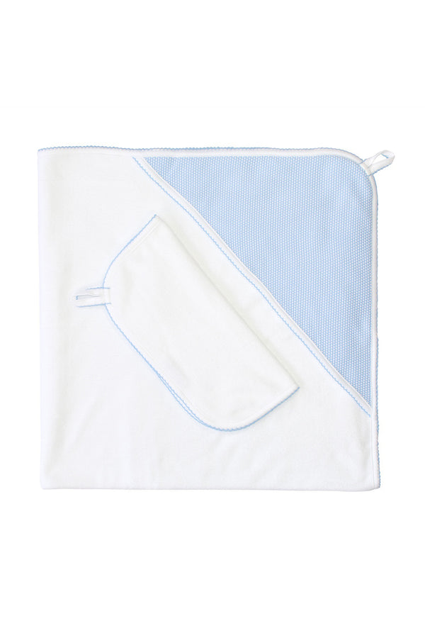 Bubble Hooded Towel -Blue